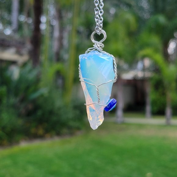 Opal Evil Eye Pendant - Picture 8 of 14